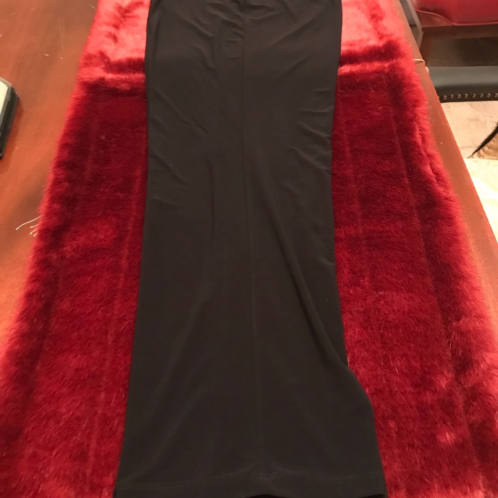 Large black two piece pant ensemble with sheer top - Picture 5 of 5